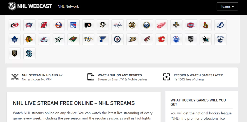 NHL WebCast