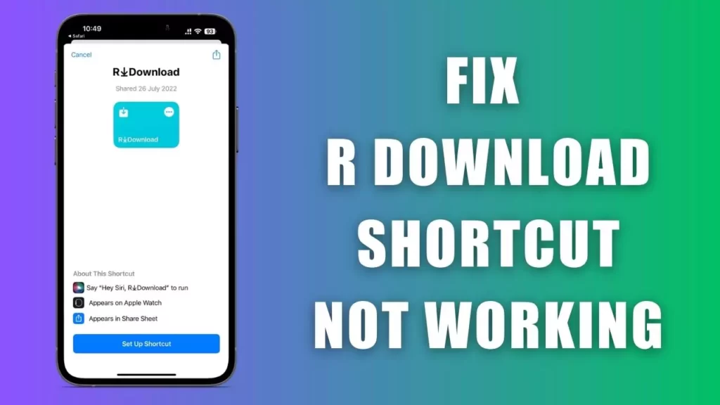 R Download Shortcut Not Working
