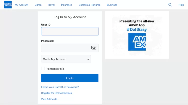 American Express Card Login