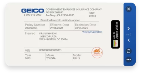 How do I find the NAIC number for Geico Insurance