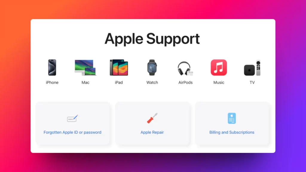 Apple Online Support Options