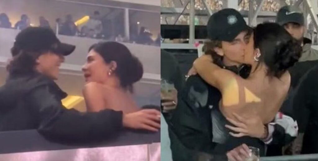 Kylie Jenner and Timothee Chalamet Kiss at Beyonce Show