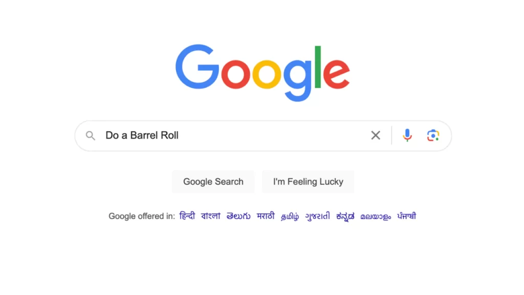 Do a Barrel Roll on Google