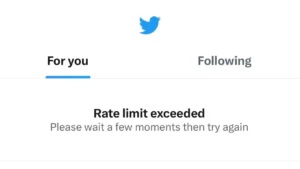 Twitter Rate Limit Exceeded