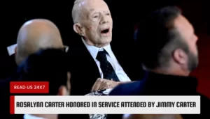 Rosalynn Carter honored in service attended by Jimmy Carter