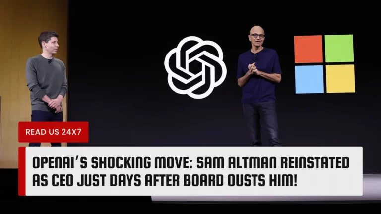 Sam Altman Reinstated as CEO Just Days After Board Ousts Him!