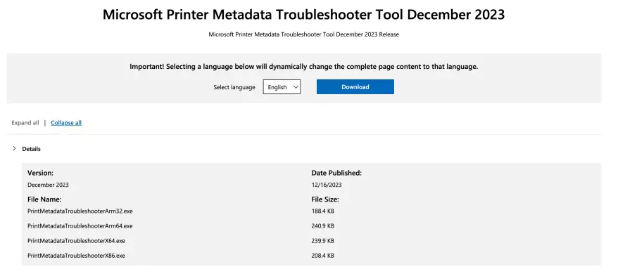 Microsoft’s Solution: The Printer Metadata Troubleshooter Tool