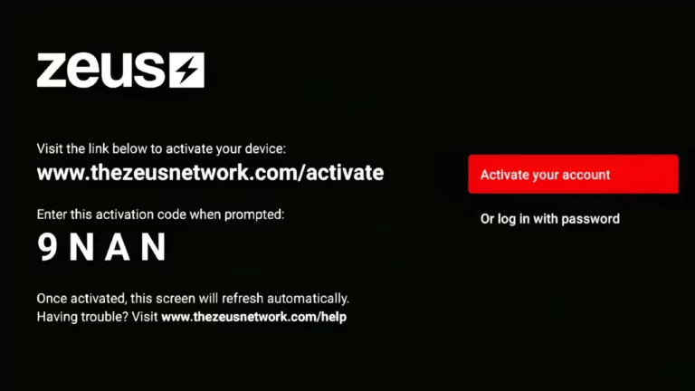 Activate Zeus Network