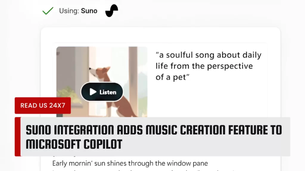Suno Integration Adds Music Creation Feature to Microsoft Copilot