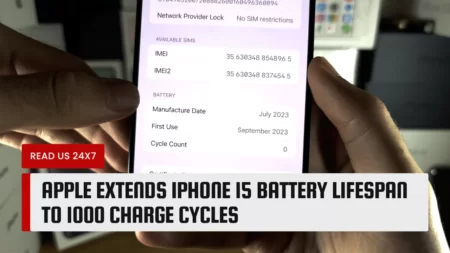 Apple Extends iPhone 15 Battery Lifespan to 1000 Charge Cycles