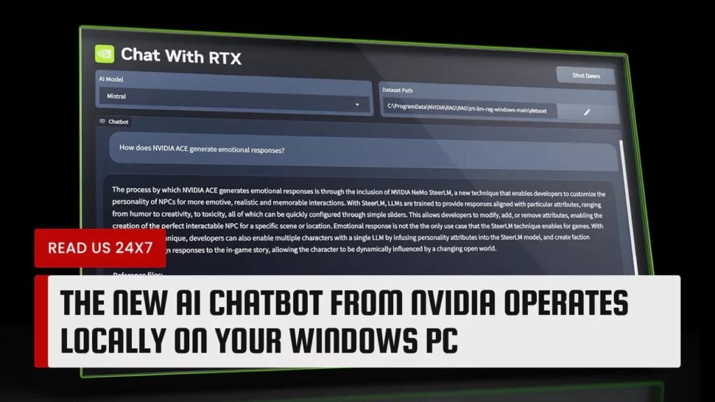 The New AI Chatbot from NVIDIA Operates Locally On Your Windows PC