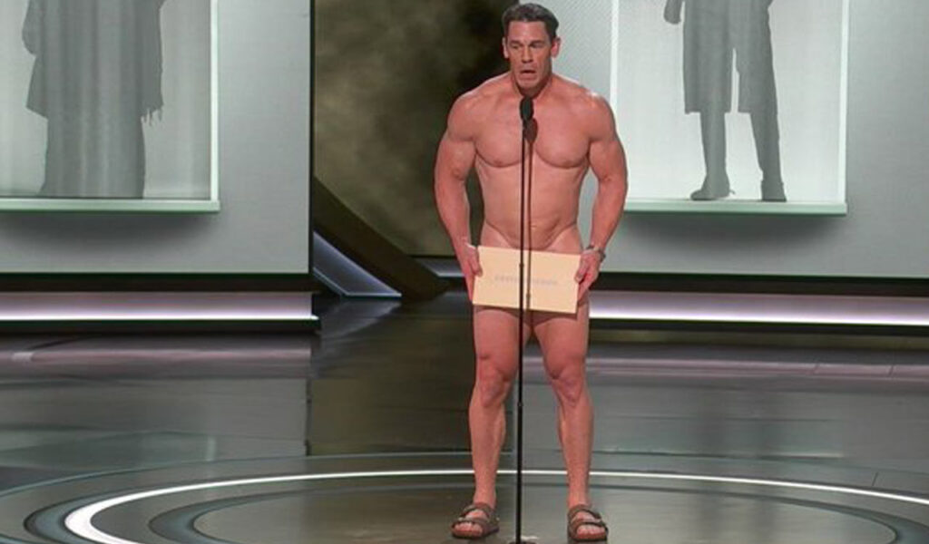 John Cena Stuns with Nude Best Costume Award Presentation