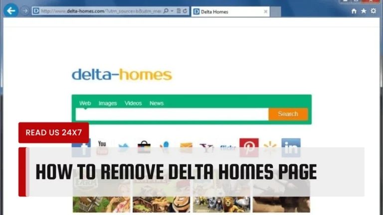 How to Remove Delta Homes Page