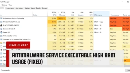 Antimalware Service Executable High RAM Usage