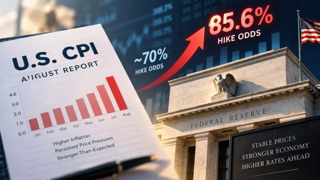 August CPI Report Lifts Fed Hike Odds to 85.6% From About 70%