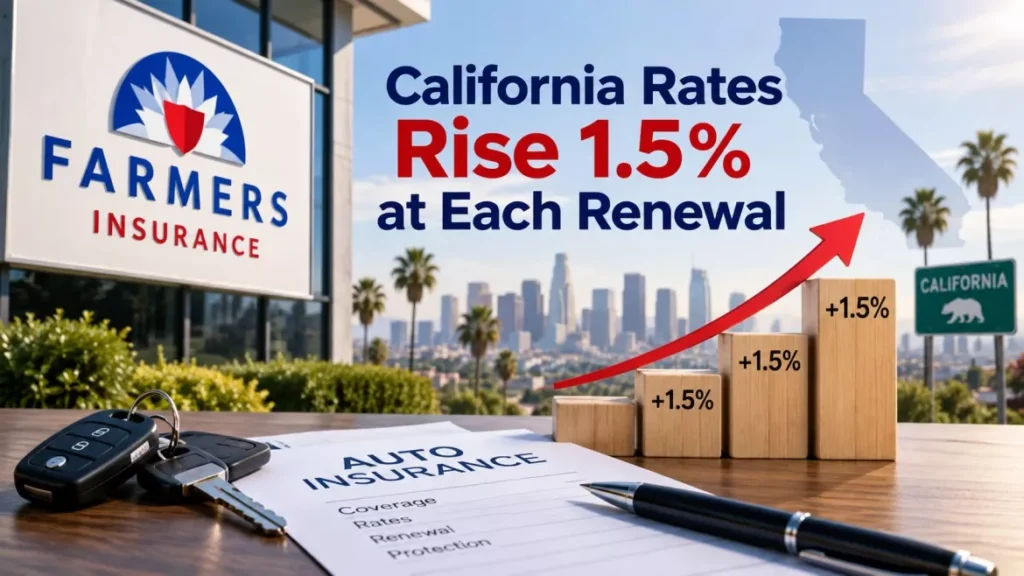 Farmers Insurance California Rates Rise 1.5%
