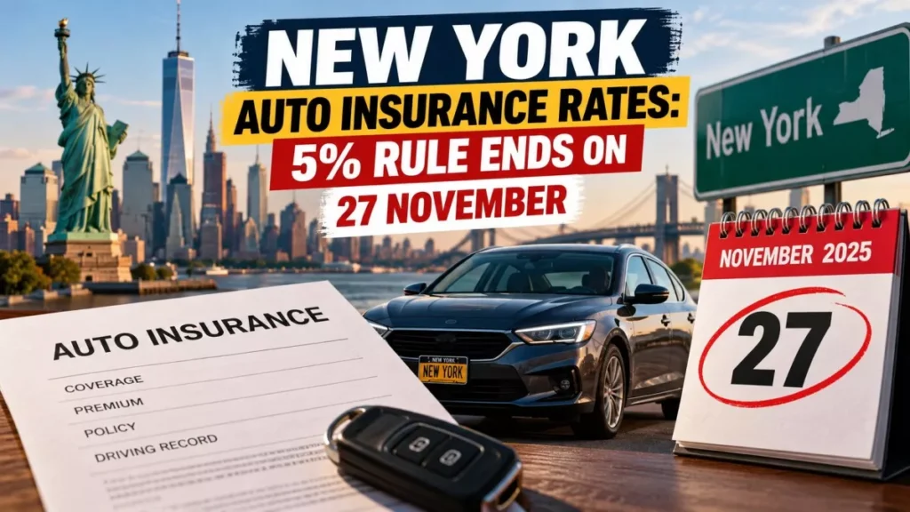 New York Auto Insurance Rates 5% Rule Ends on 27 November