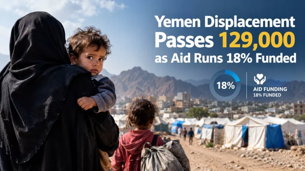 Yemen Displacement Passes 129,000 as Aid Runs