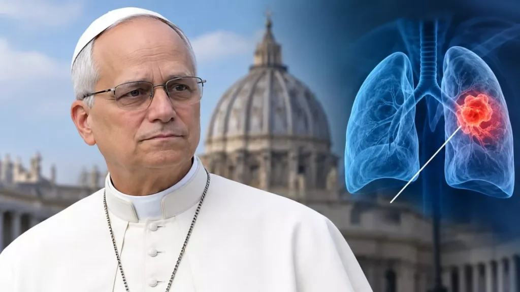 Pope Leo and Lung Health Graphic