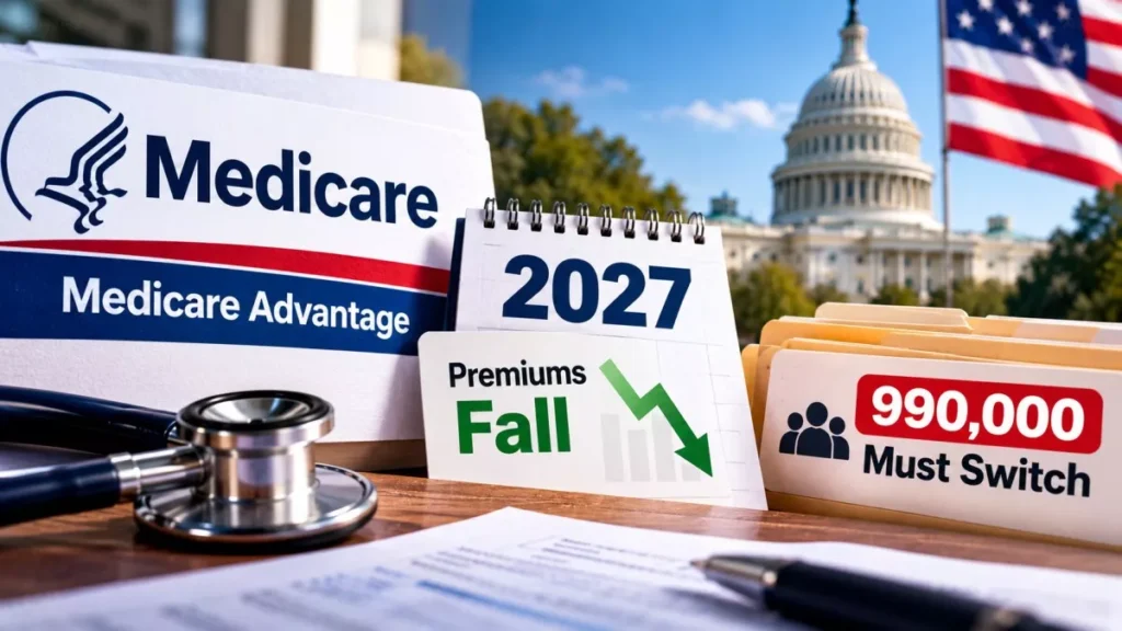Medicare Advantage 2027: Premiums Fall as 990,000 Must Switch